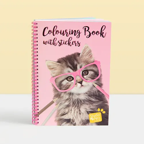 Книжка за оцветяване със стикери, Котето Пейдж