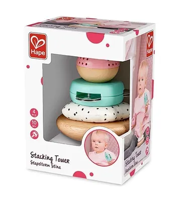 Бебешка играчка, Hape, Кула за подреждане, 4 части