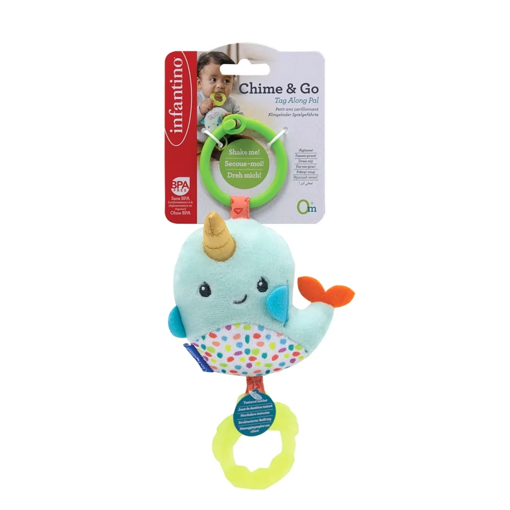 Бебешка мека сензорна играчка, Infantino, Нарвал