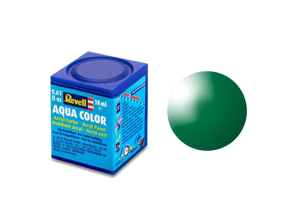 Акрилна боя, Revell, Aqua Color, Изумрудено ярко зелено гланц, 18 мл