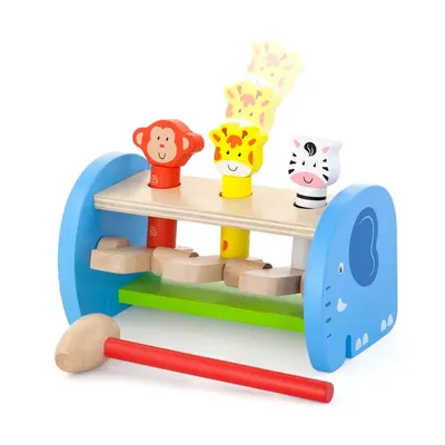 Дървена играчка - Удари и подскочи