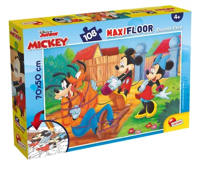 Пъзел, Lisciani, Mickey Mouse, Мики Маус и приятели, Двулицев пъзел 108 части