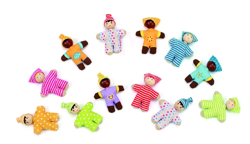 Дървена фигурка, Hape, Щастливи бебета, 1 брой
