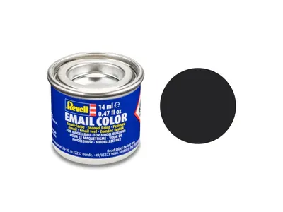 Емайлна боя, Revell, Email Color, Катранено черно мат, 14 мл