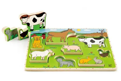 Дървен пъзел, Hape, Ферма