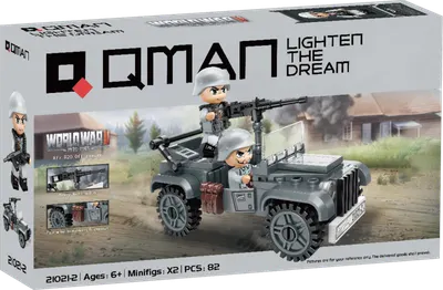 Конструктор, Qman, Военен високопроходим автомобил KFZ B20, 82 части