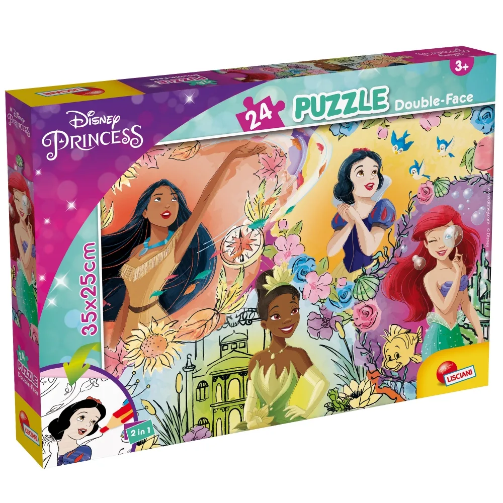 Пъзел, Lisciani, Disney Princess, Двулицев пъзел 24 части