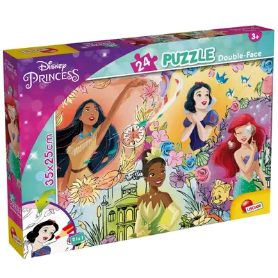 Пъзел, Lisciani, Disney Princess, Двулицев пъзел 24 части
