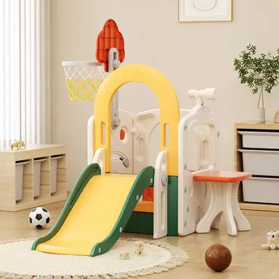 Мултифункционален детски комплект за игра - 8 в 1 с пързалка