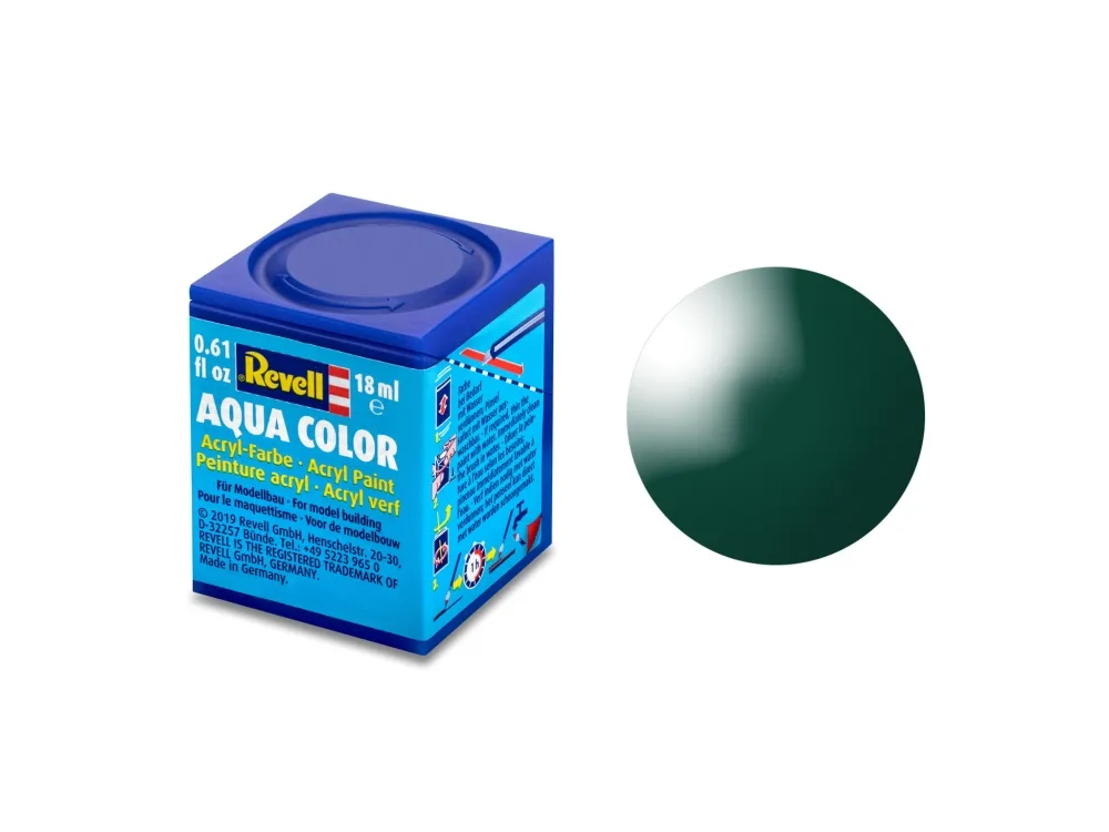 Акрилна боя, Revell, Aqua Color, Морско зелено гланц, 18 мл