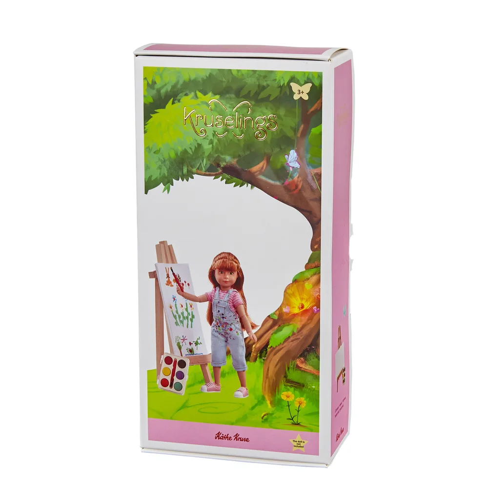 Комплект аксесоари за кукла, Kruselings Dolls, Статив за рисуване, Клоуи, 16 см
