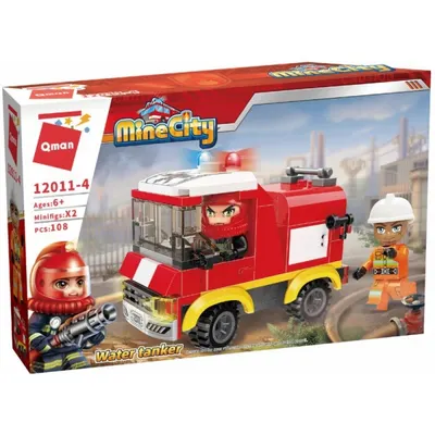 Конструктор, Qman, MineCity, Пожарна водоноска, 208 части