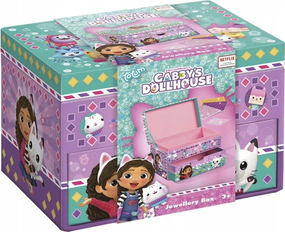 Творчески комплект, Totum, Gabby's Dollhouse, Декорирай сам кутия за бижута