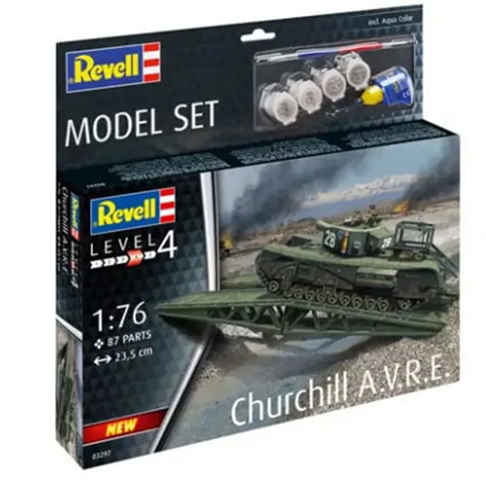 Комплект сглобяем модел, Revell, Churchill A.V.R.E., 87 части