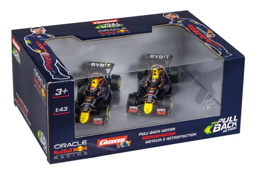 Комплект пулбек колички, Carrera, Red Bull, Формула 1, Двойно действие, 2 броя