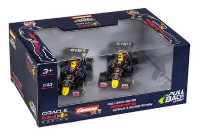 Комплект пулбек колички, Carrera, Red Bull, Формула 1, Двойно действие, 2 броя
