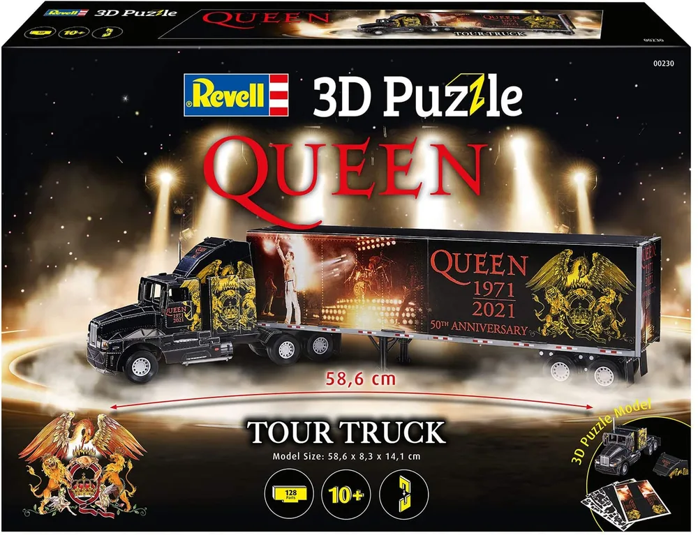 Пъзел, Revell, Камион и ремарке QUEEN 3D, 128 части
