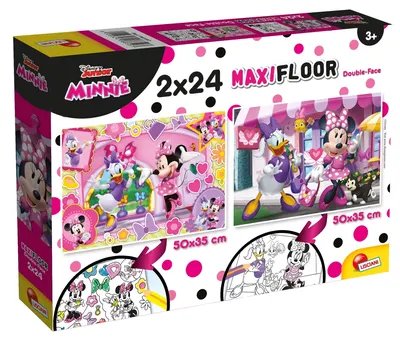 Пъзел, Lisciani, Minnie Mouse, Двулицев пъзел 2 х 24 части