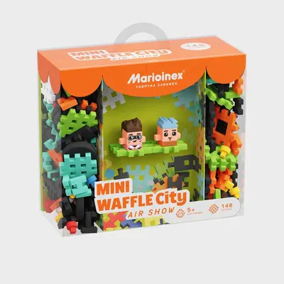 Мини вафлен конструктор Marioinex "Шоу в небето", 148 части