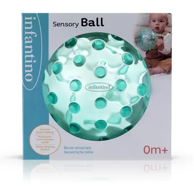 Сензорна топка, Infantino, Синя, 13 см