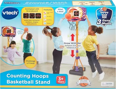 Интерактивна играчка, Vtech, Баскетболен кош със стойка и брояч