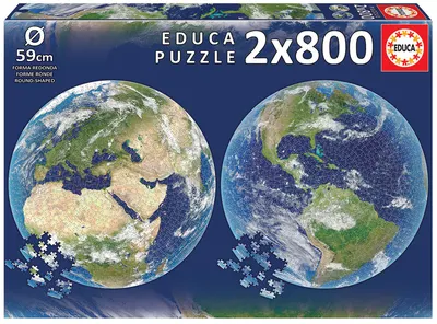 Кръгъл пъзел, Educa, Планетата Земя, 2 x 800 части