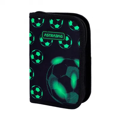 Единичен несесер, Astra, С аксесоари ASTRABAG Футболна топка Неон, AC11, 20 х 14 х 3,5 см