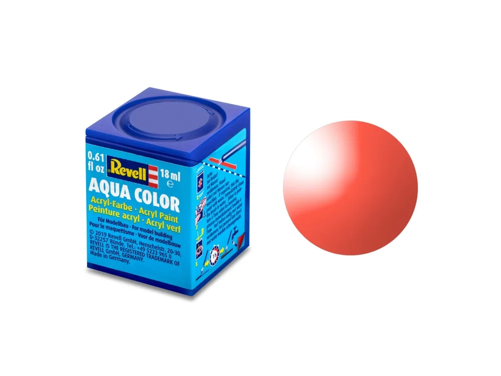 Акрилна боя, Revell, Aqua Color, Чисто червено, 18 мл