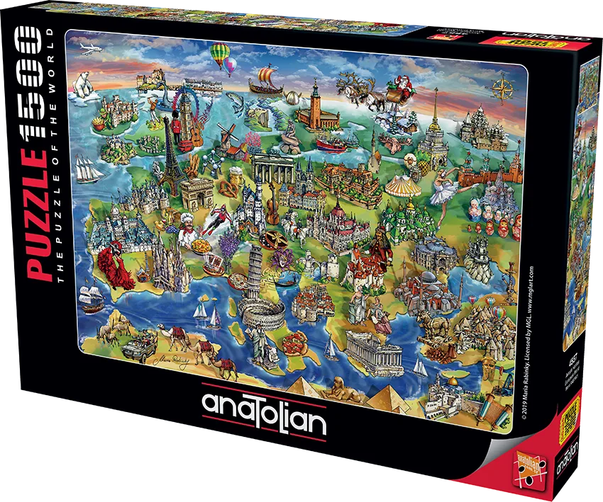 Пъзел, Anatolian, Карта на Европа, 1500 части