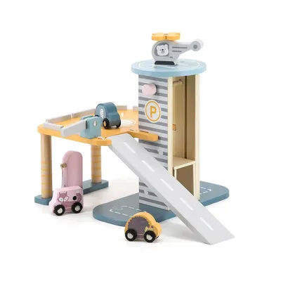 Дървена играчка VIGA - Паркинг - гараж