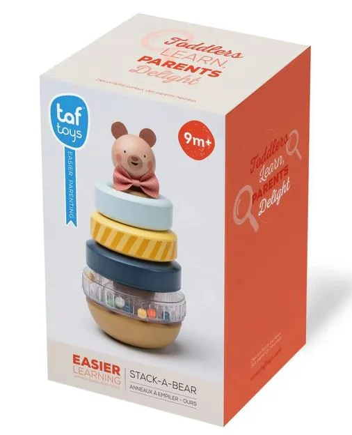 Бебешка играчка, Taf Toys, Кула с рингове за нанизване, Мече