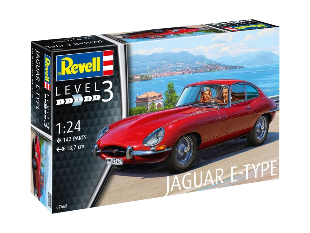 Сглобяем модел, Revell, Автомобил Ягуар E-Type купе, 142 части