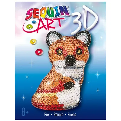 3D фигурка от пайети, Лисица
