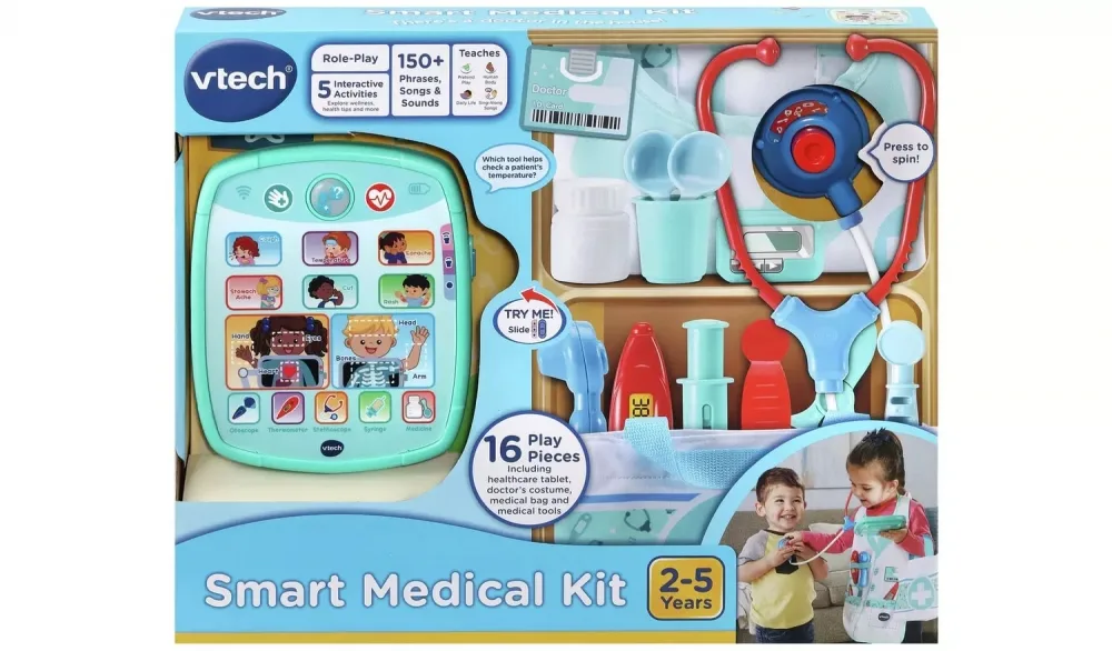 Комплект за игра, Vtech, Медицински таблет и аксесоари, 16 части