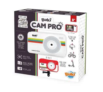 Детска камера с аксесоари, Buki France, Cam Pro 2 в 1