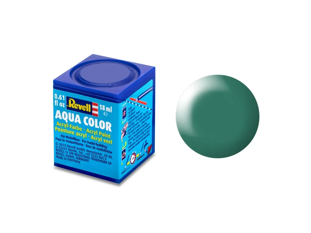 Акрилна боя, Revell, Aqua Color, Копринено платинено зелено, 18 мл