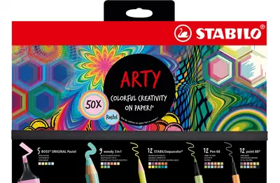 Творчески комплект, Stabilo, Arty Pastel, 50 части