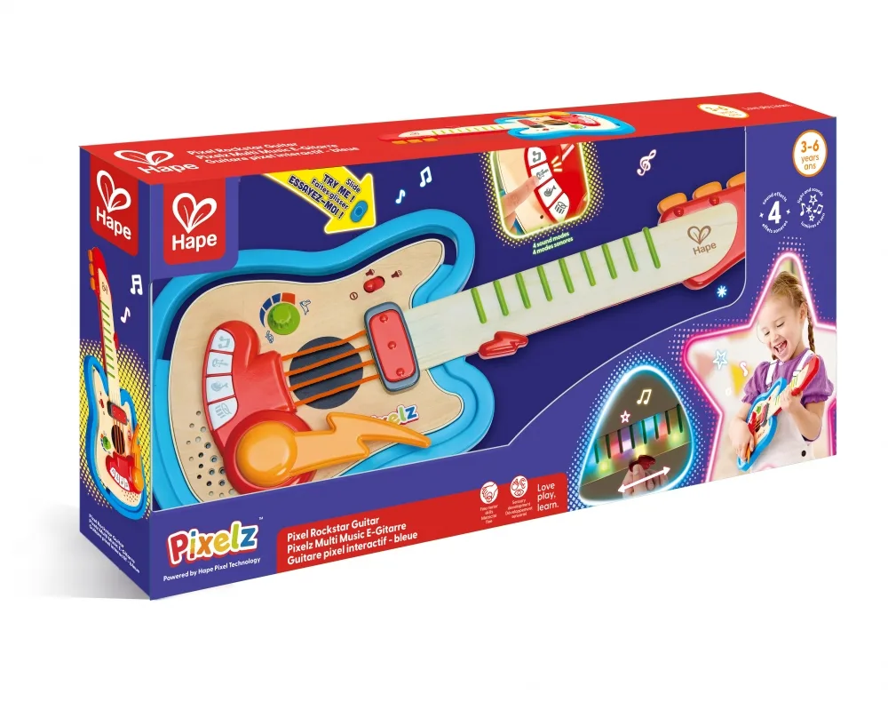 Интерактивна играчка, Hape, Pixelz, Рокстар китара