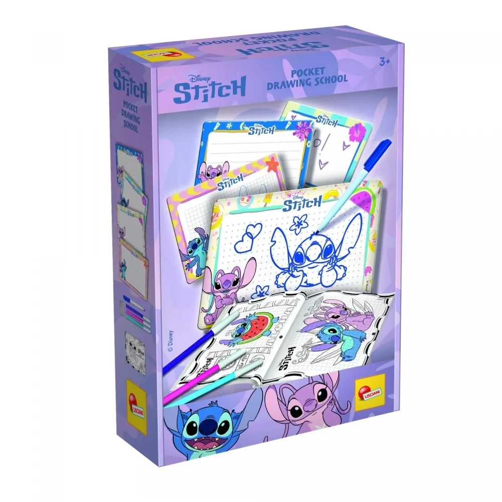 Творчески комплект, Lisciani, Stitch, Училище по рисуване, Pocket