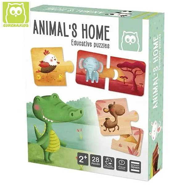 Образователен пъзел, Eurekakids, Montessori, Къщата на животните