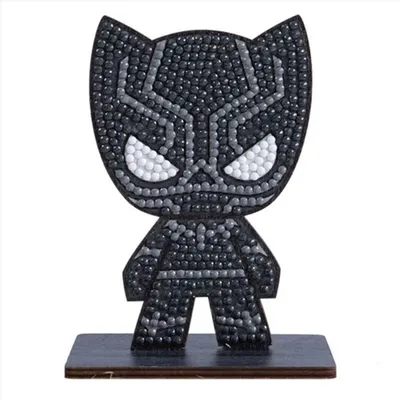 Комплект за диамантена бродерия, Craft Buddy, Crystal Art Buddies, Черната пантера, 7 части