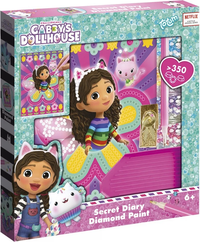 Творчески комплект, Totum, Gabby's Dollhouse, Декорирай сам таен дневник с диаманти