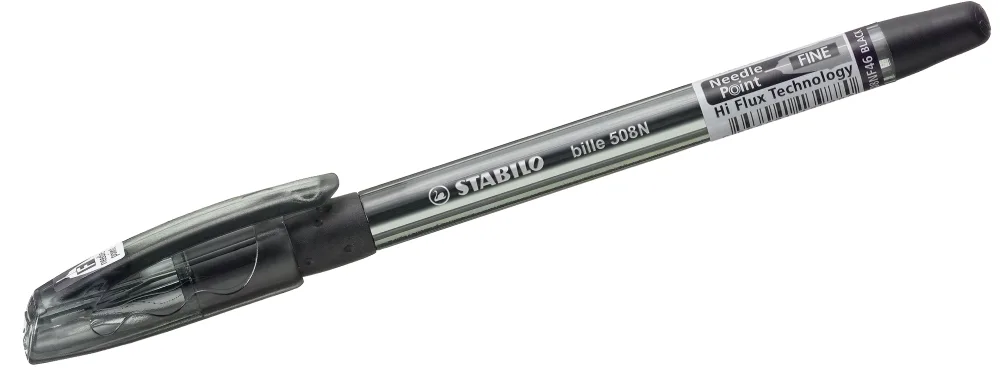 Химикалка с иглен писец, Stabilo, Bille Hi-Flux, Черен