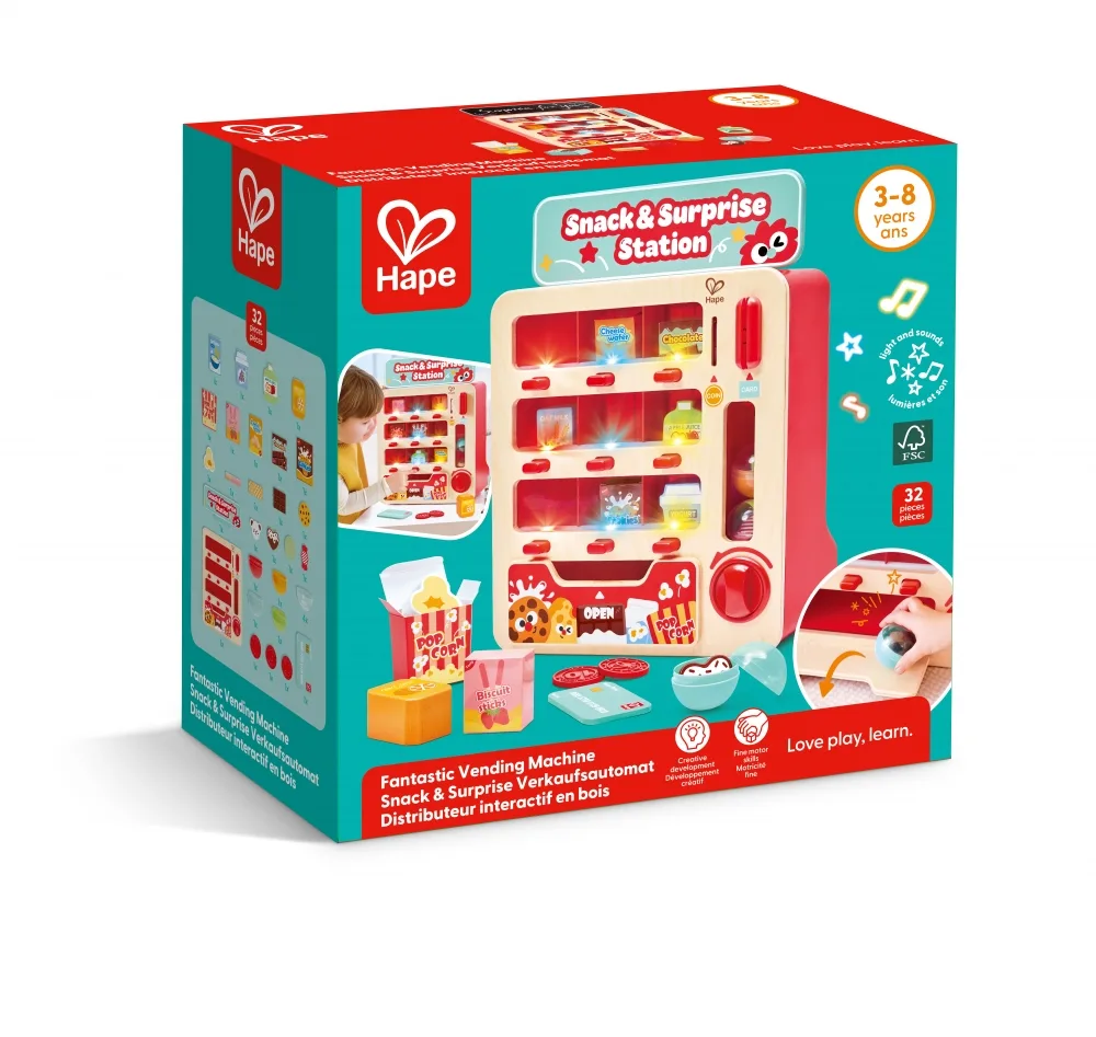 Игрален комплект, Hape, Фантастична вендинг машина, 32 части