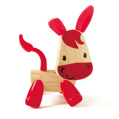 Детска играчка от бамбук, Hape, Мини животни, Магаре