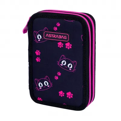 Двоен несесер, Astra, Без аксесоари ASTRABAG Котешки очи , AC2, 20,5 х 13 х 4,5 см
