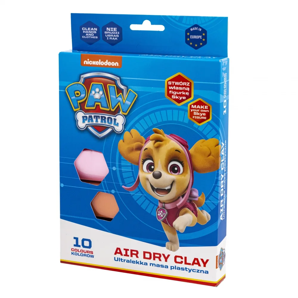 Комплект бързосъхнеща глина, Astra, Paw Patrol, Skye, 10 цвята
