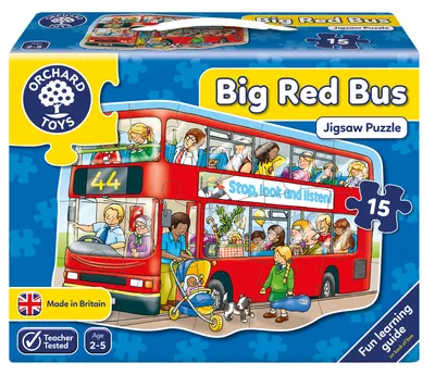 Детски пъзел, Orchard Toys, Големият червен автобус, 15 части