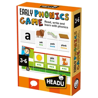 Образователен комплект, Headu, Montessori, Начална фонетична игра, 47 части