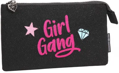 Несесер, Miss Lemonade, Girl Gang, 12 x 22 x 1 cm, Черен